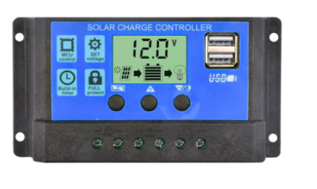  Napelem tltsvezrl 10A 12/24V digitlis