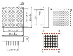  EM-023   MAX7219 8*8 pont-mtrixos kijelz kk